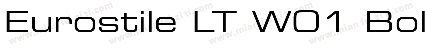 Eurostile LT W01 Bold Extended 2字体转换